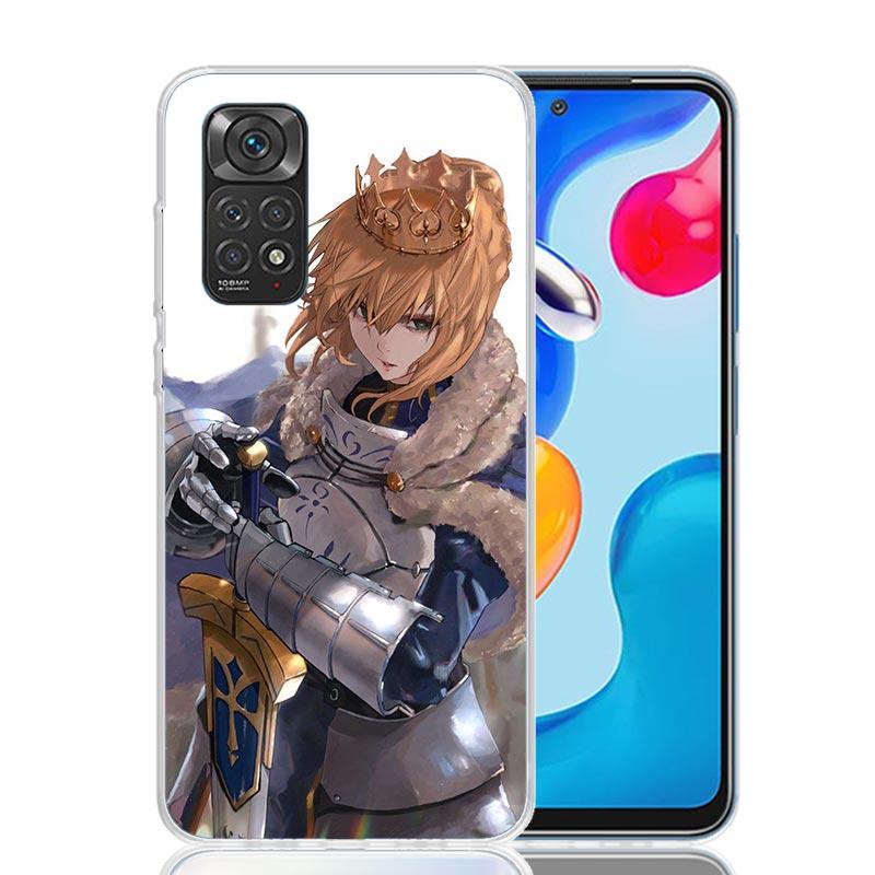 Fate Zero Stay Night Saber Phone Case For Xiaomi Redmi Note 15 14 13 12S 12 Pro Plus 11S 11E 11 11T 10S 10 Art Soft Pattern Cove