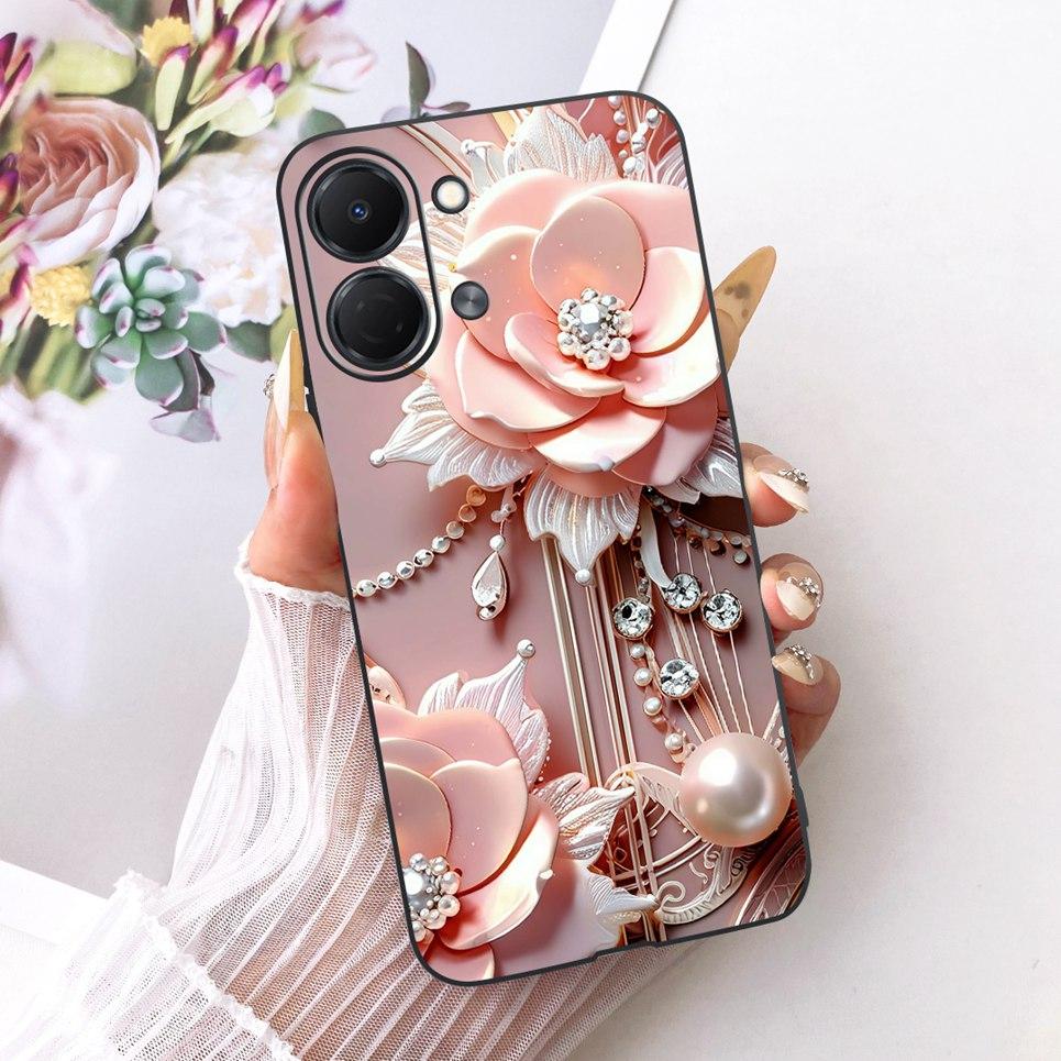 Flower Butterfly Luxury Girly Fashion Casing For Tecno Spark GO 3 GO3 KN3 Phone Case Soft Slim Matte Silicone TPU Back Cover