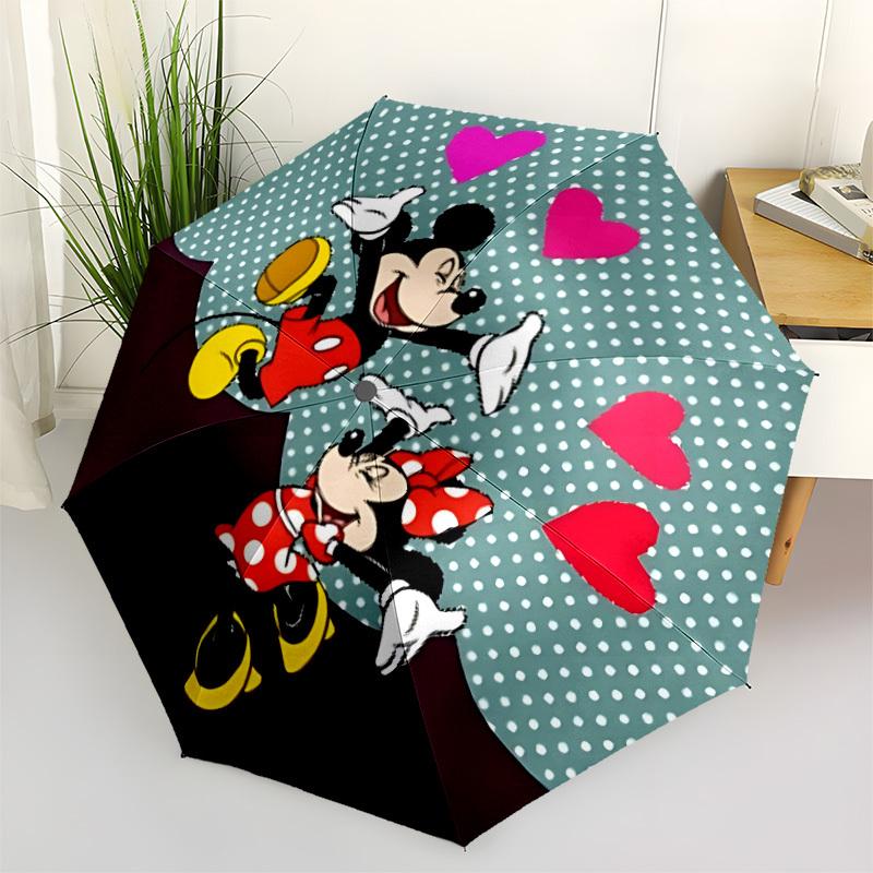 

1pc Love Heart Automatic Folding Umbrella & Self-Folding Canopy - Heavy-Duty 8-Rib Iron Frameyy251231034