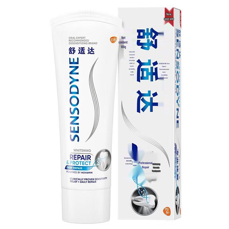 Sensodyne Oral Care Bundle: Fresh Mint & Repair Toothpaste with Toothbrush