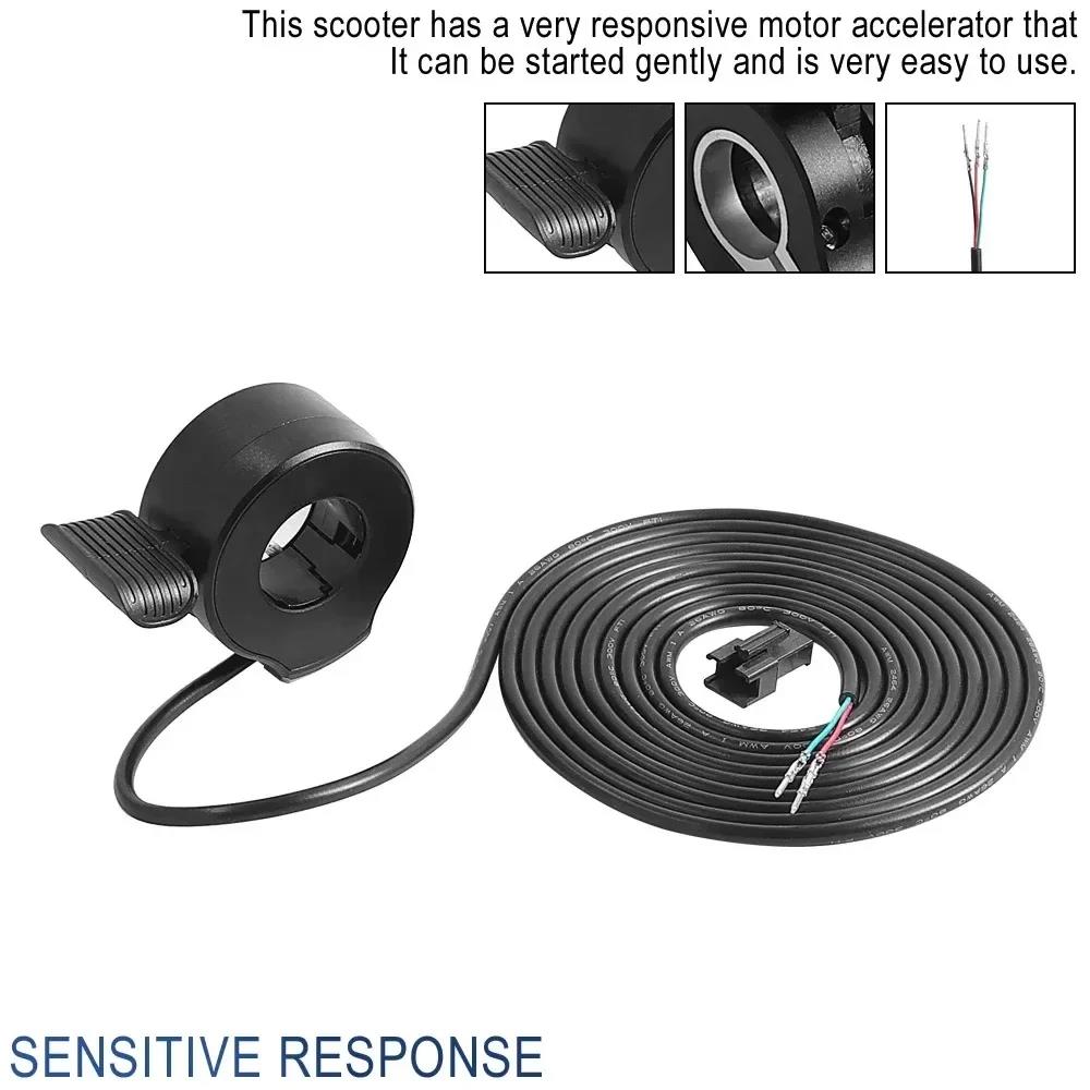 130X Speed Control 3 Pin Thumb Throttle Electric Bike Waterproof SM Plug Connector for Electric Scooters Bicycle Accelerator Throttles 2