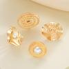 4Pcs/Set Imitation Pearl Chunky Rings For Women Vintage Geometric Irregular Hollow Gold Color CCB Ring Set Fashion Party Jewelry
