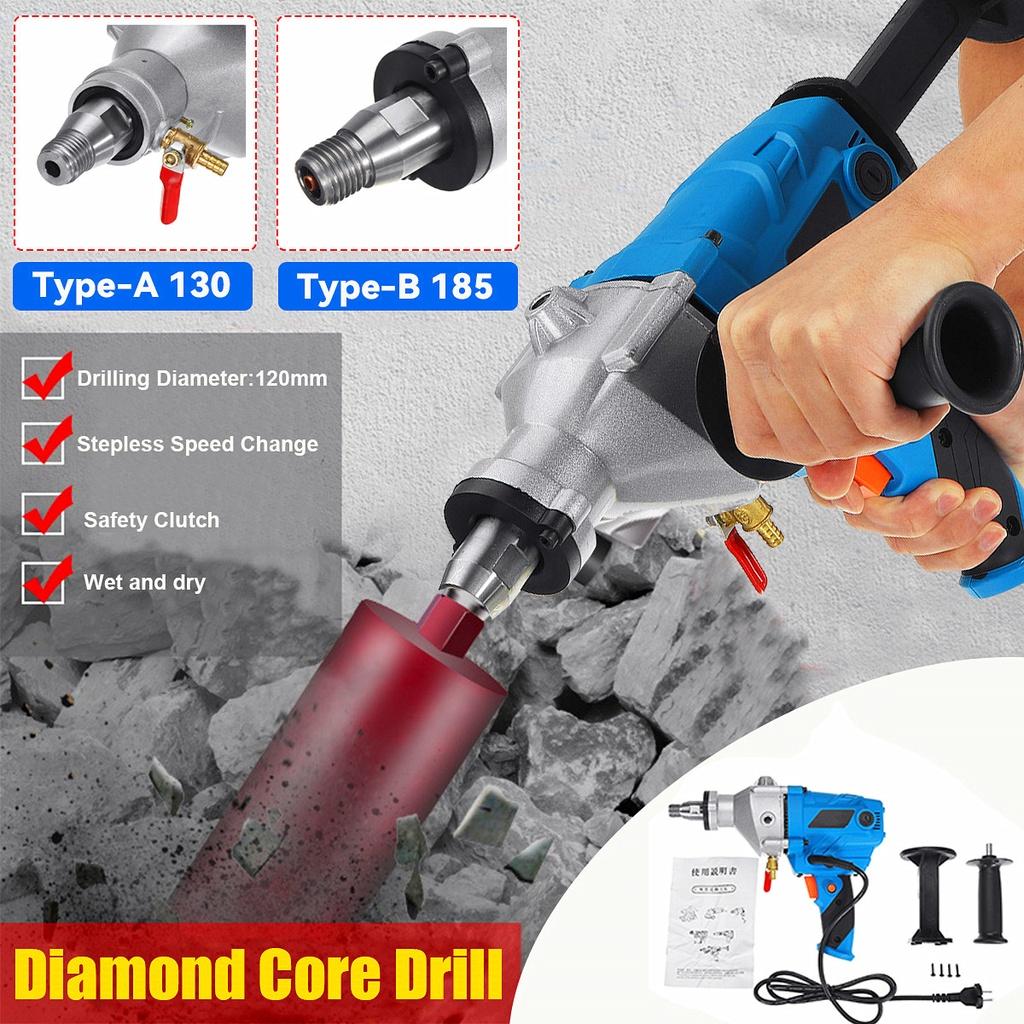 220V 4300W 120mm Electric Diamond Core Drill Dry Wet Handheld Concrete Core Drilling Machine Water Drill with Handle