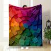 Overlapping Multicolored Squares Arranged In a Gradient Spiral Pattern. for All Seasons Blanket Lunch Break Throw Gift