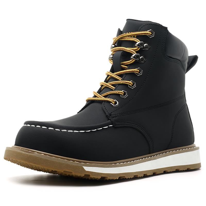 Top Quality Workwear Shoes for Men Steel Toe Soft Toe Waterproof Anti-Puncture Slip Resistant Safety Men's Working Boots Zapatos