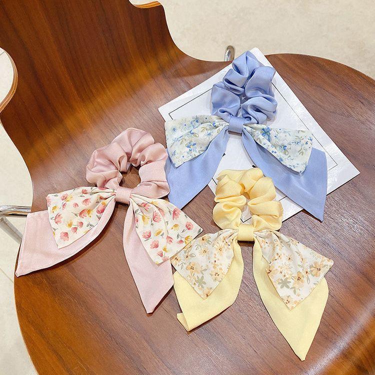 Broken Flower Bowknot Large Intestine Hair Ring Female Summer Headband Strap Hair Band Headband Flower Headwear Hair Accessories