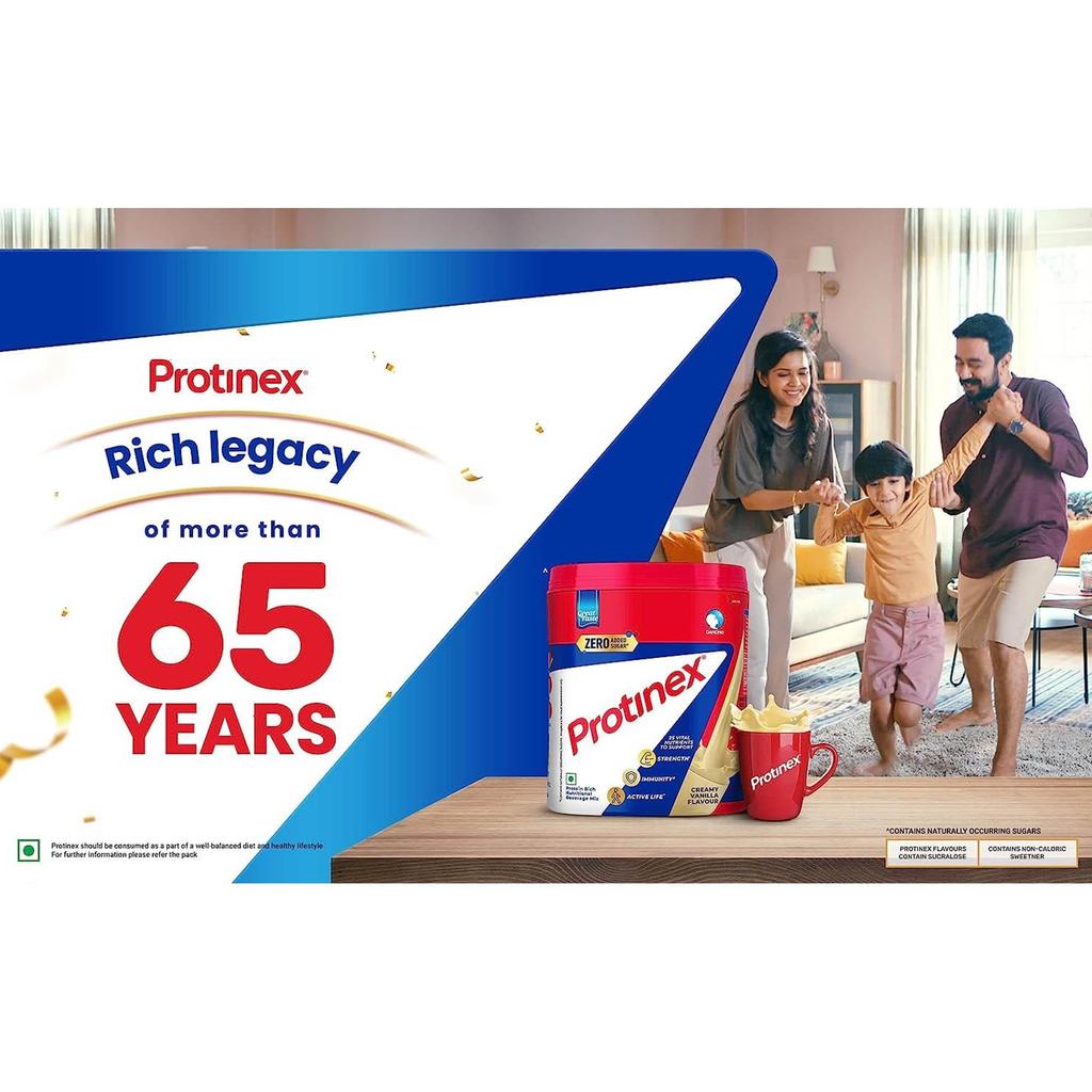 Protinex Creamy Vanilla Protein Drink Mix For Adults 400 Gm Jar Pack Of 2 With 25 Vital Nutrients For Strength Immunity And Active Lifestyle