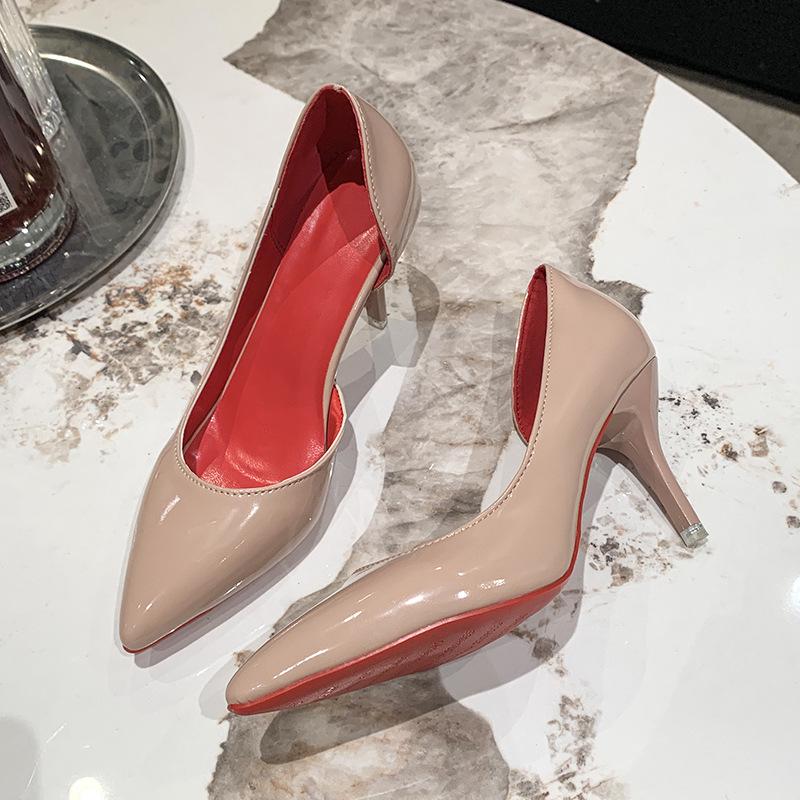 Large Size Red Bottom Stiletto High Heels, Pointed Toe, for Women and Transvestites (Size 34-44)