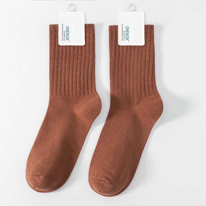 Women's Cotton Long Socks for Autumn and Winter, Odor-resistant, Breathable, Sweat-absorbent, Antibacterial Cotton Socks, Pile Socks for Autumn