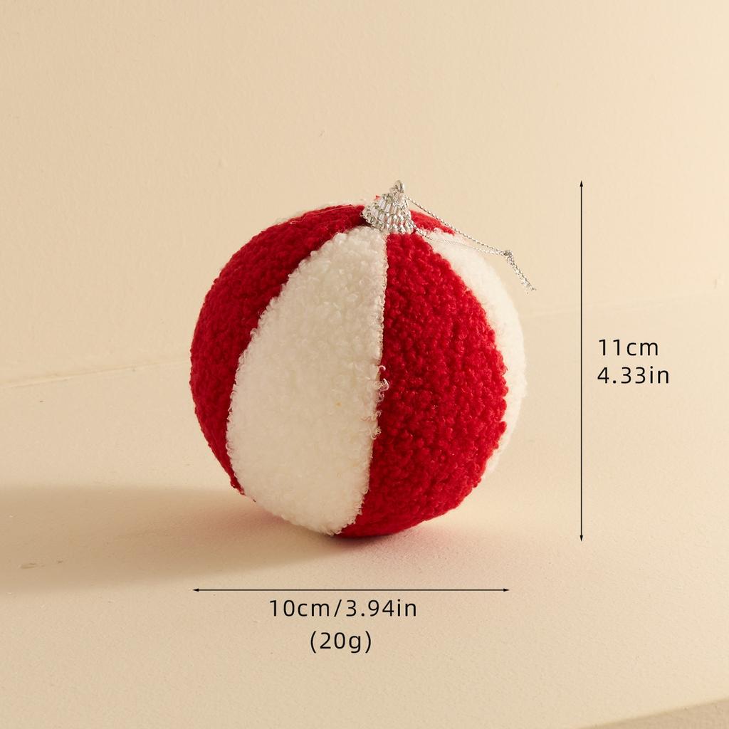 Christmas Decoration Red And White Candy Cane Grid Hot Air Balloon Xmas Tree Hanging Pendant Christmas New Year Party Ornament