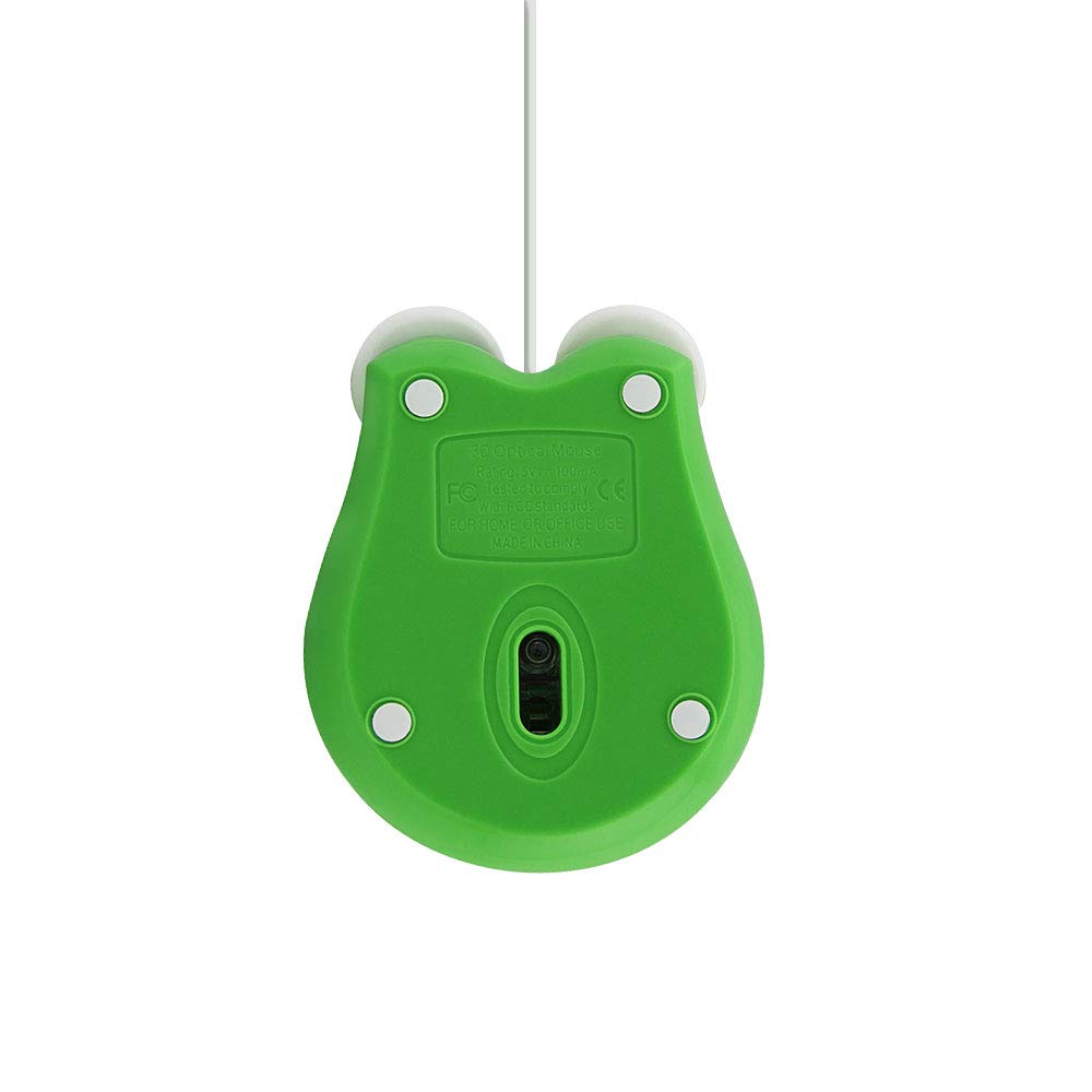 Wired Mouse Small Cute Frog Mouse USB Wired Optical 1600DPI Cute Animal for Lightweight Portable Symmetrical Compatible with Women/Kids