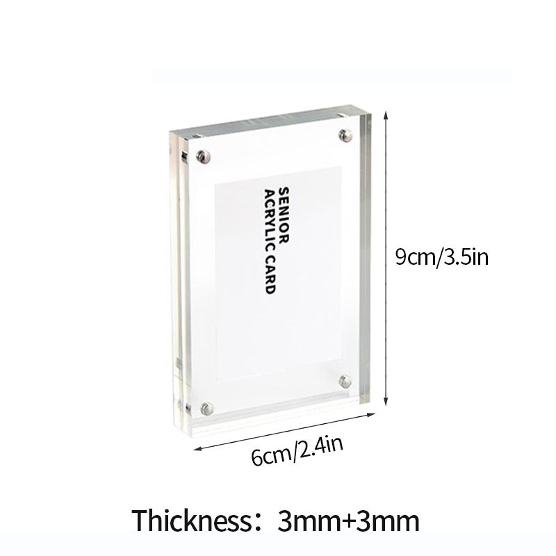 Acrylic Photo Frame Transparent Magnetic Picture Frame Kpop Photocard Holder Cadre Photo Idol Card Display Stand Room Decor