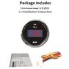 KUS 52mm 0-10Bar Digital Oil Pressure Gauges 10-184ohm Input Signal Oil Pressure Meters with Red / Yellow Backlight for Car Boat