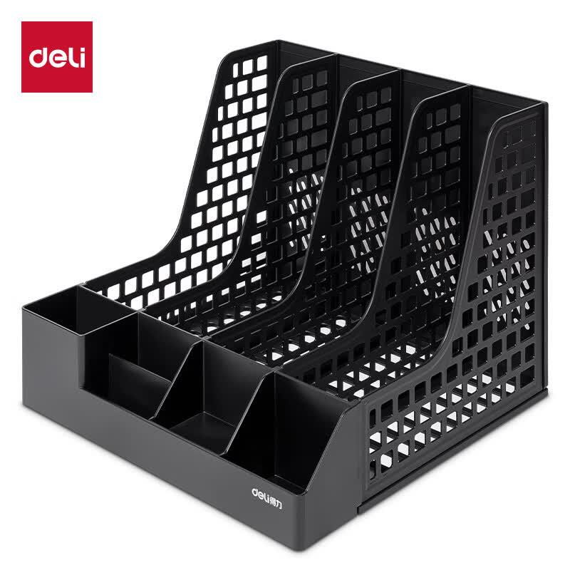 Deli PB114 4-Compartment File Holder