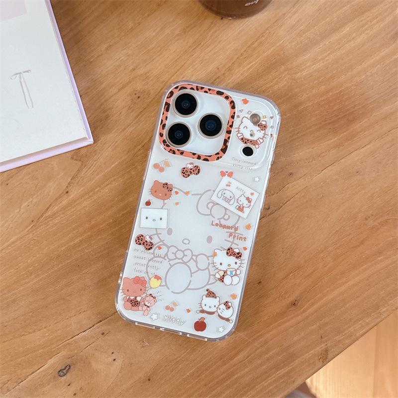 

Leopard Print Bow Edge Phone Case for iPhone 17, 16 Pro Max/15/14 Apple 15 Pro