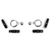 Silver & Black Plastic Seat Adjustment Button Cover Set for Road Vehicles