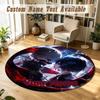 Round Rug Custom NameTokyo Ghoul Pattern Non Slip Carpet Home Floor Decor