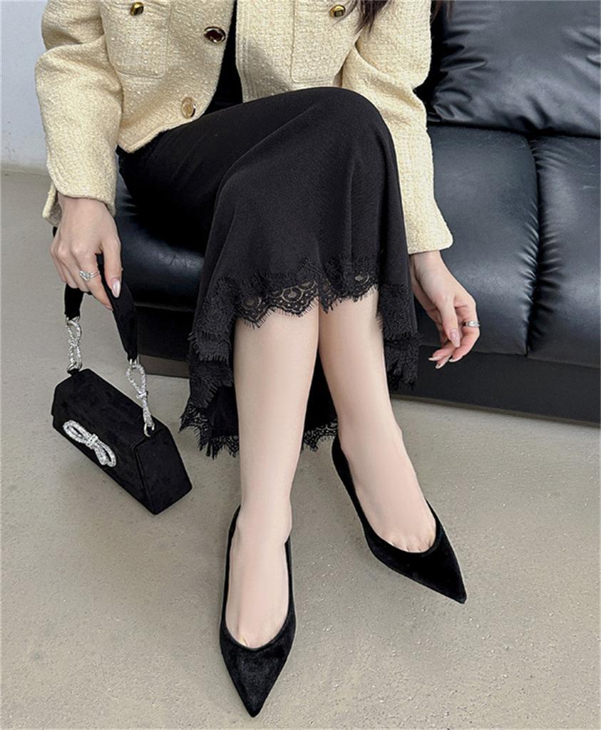 French High-end Sense One-pedal Single Shoes Commuting Fashion Work Shoes Not Tired Feet Temperament Fashion Small Leather Shoes Women 2025