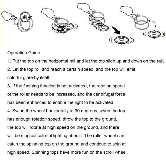 Spinning Toy with Wheel Handle Colored LED Light Spin Freedom Funny Interactive Novelty Toys Magnetic Gyro Wheel Hand Spinner Children Birthday Gift