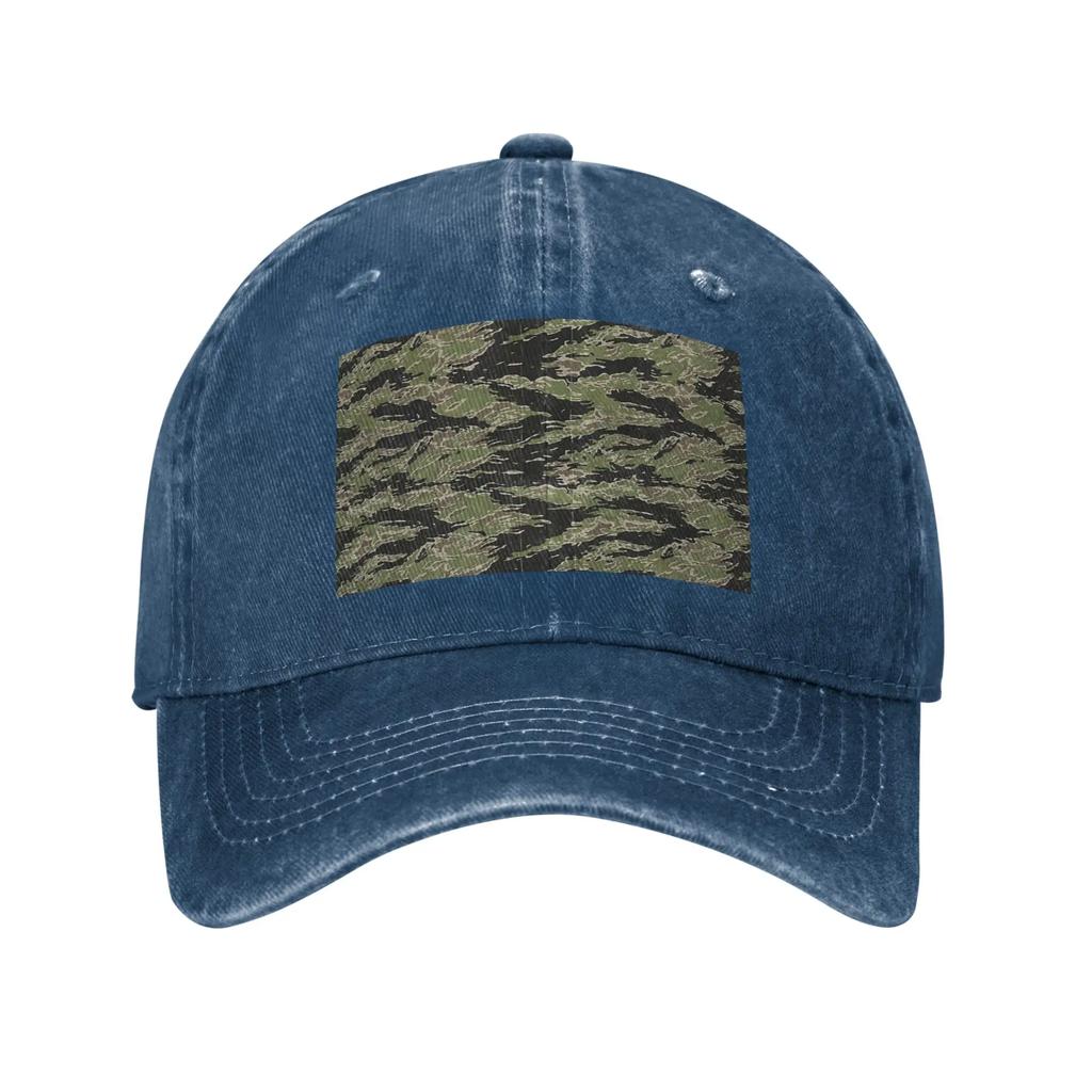 Tiger Stripe Camouflage Military Camo Denim Cap Casual Baseball Caps Adjustable Hat Summer Unisex Baseball Hats
