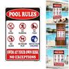 Swimming Pool Rules And Regulations Sign Warning Notice Board For Enhanced Safety Awareness Around Water Areas
