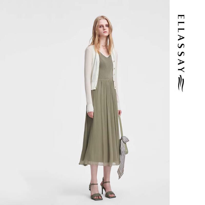 ELLASSAY Women's V-Neck Knit Cardigan