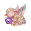 Elegant Pearl Sheep Lamb Goat Brooches Anti-rust Unisex Fashion Pins for New Year Party Wedding Wear