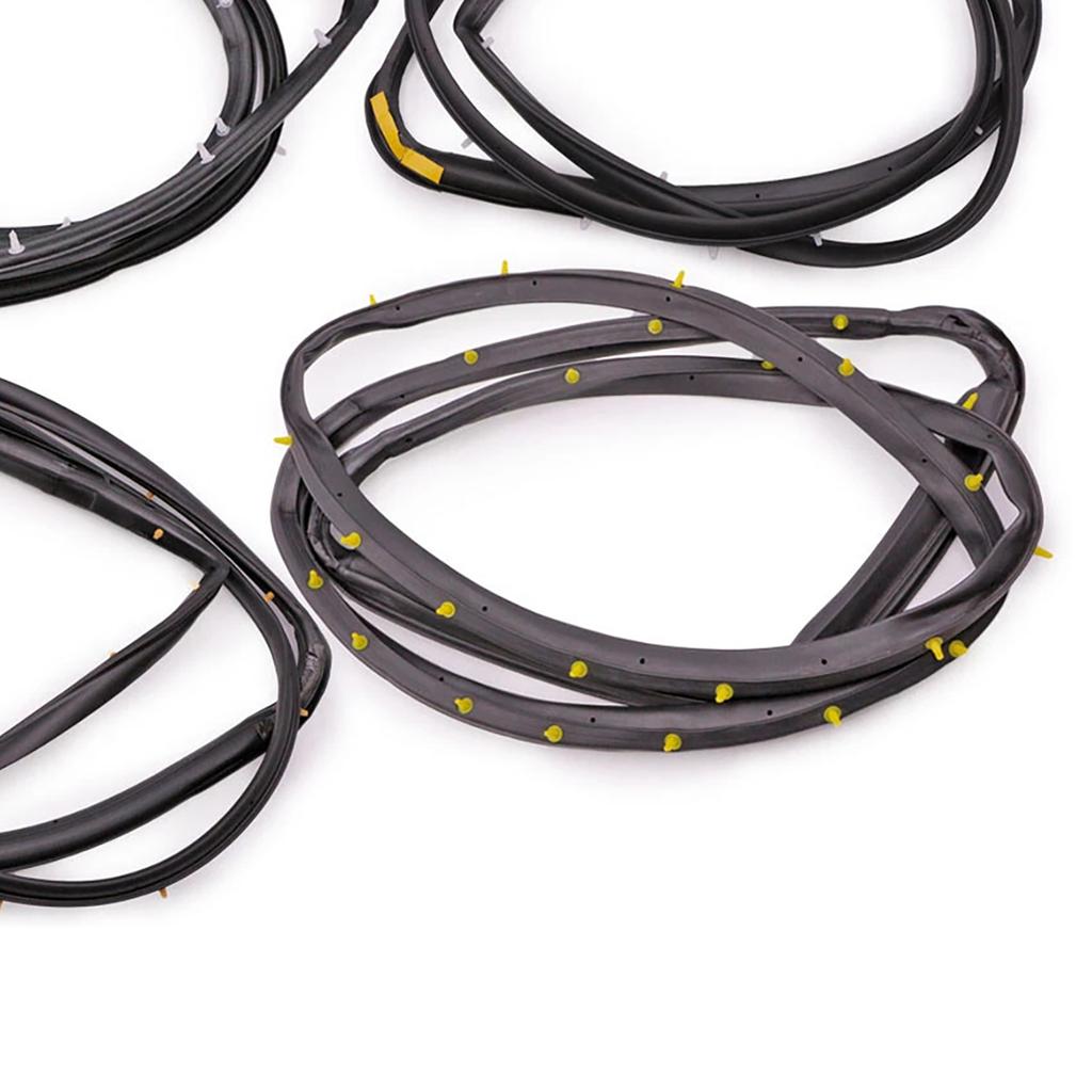 4PCS Front Rear Door Rubber Seal Weatherstrip For Nissan D22 Frontier 1998-2005