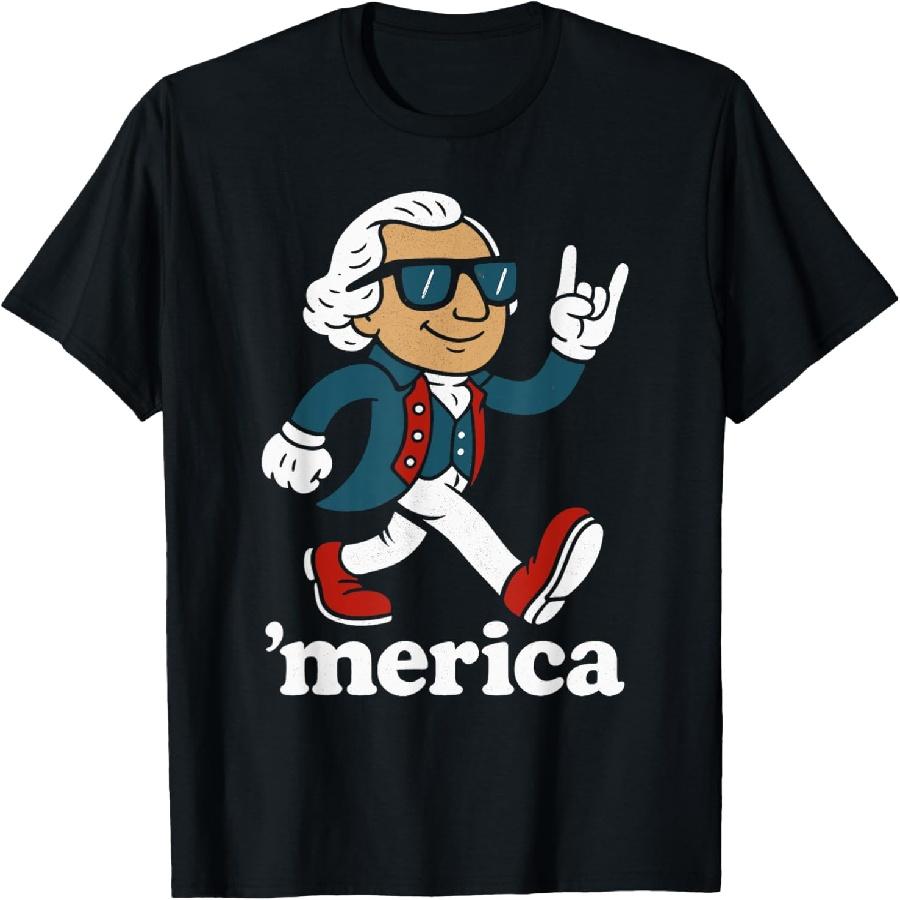 USA  Merica 4th of July Men Women Kids Funny Patriotic T-Shirt(1) XXXXXL чёрный