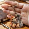 Protect Punch The Monkey Punch Monkey Doll Keychain Cute 3D Monkey Decor Hanging Keychain Anime Peripherals Toy Birthday Gift