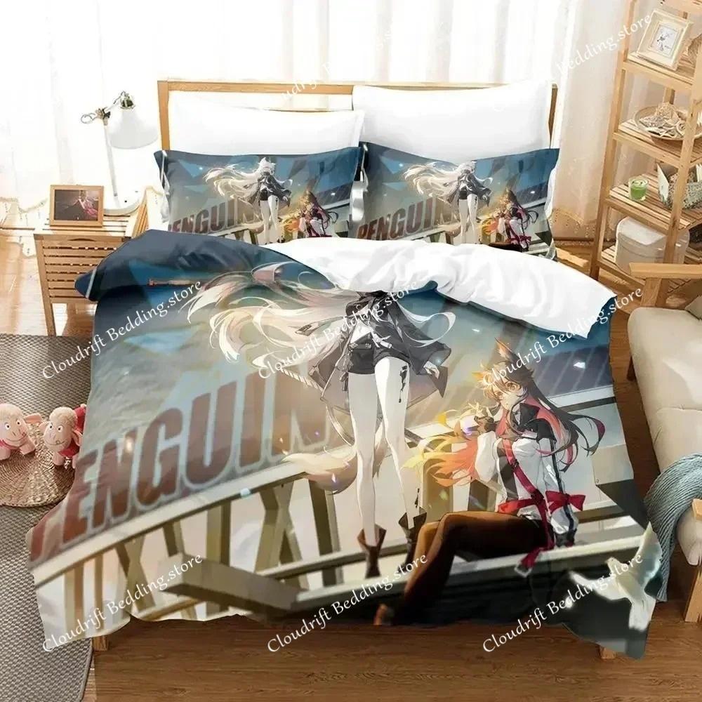 3D Print Kawaii Anime Arknights Bedding Set Single Twin Full Queen King Size Bed Set Aldult Kid Bedroom Duvet Cover Sets
