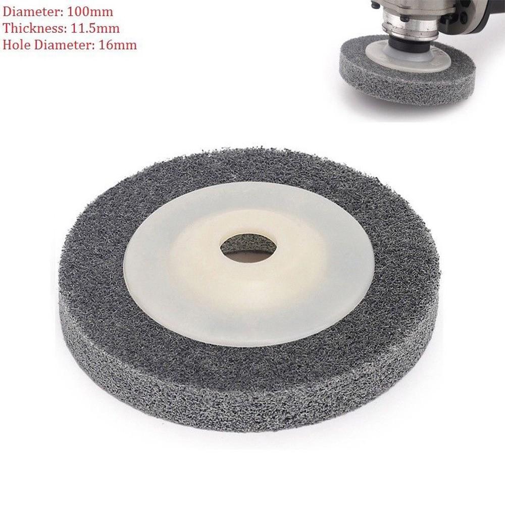 Dark Gray Nylon Fiber Polishing Buffing Wheel Disc Pad For Metal Wood 100mm/ 4