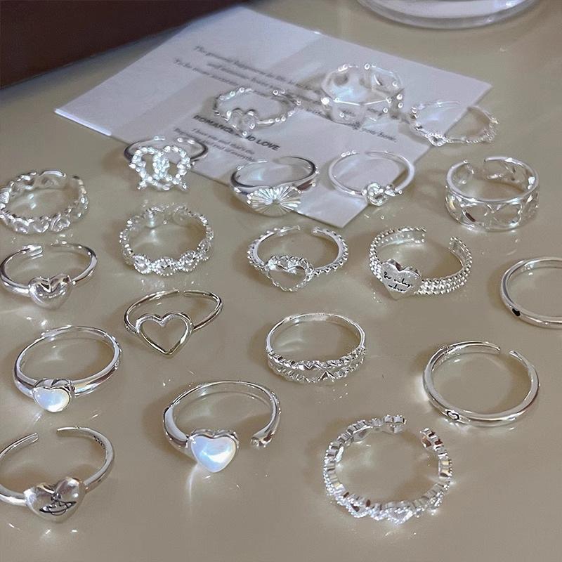 Elegantly Adjustable Crafted Open Heart Ring For Women Unique Design Geometric