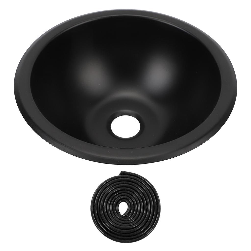 9 X 4in 304 Stainless Steel Sink Round Easy To Clean 40mm Drain Port Hand Wash Basin for RV Camper Boat Caravan