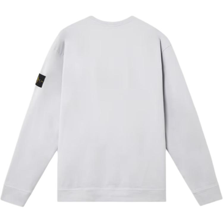 Stone Island Round Neck Badge Long Sleeve Sweatshirt Men sweatshirt Gray K1S1561000-43S0A50-V0088
