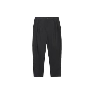 Li Ning SS22 Solid Color Loose Straight Pants Men Bottoms Black AKXS115-1