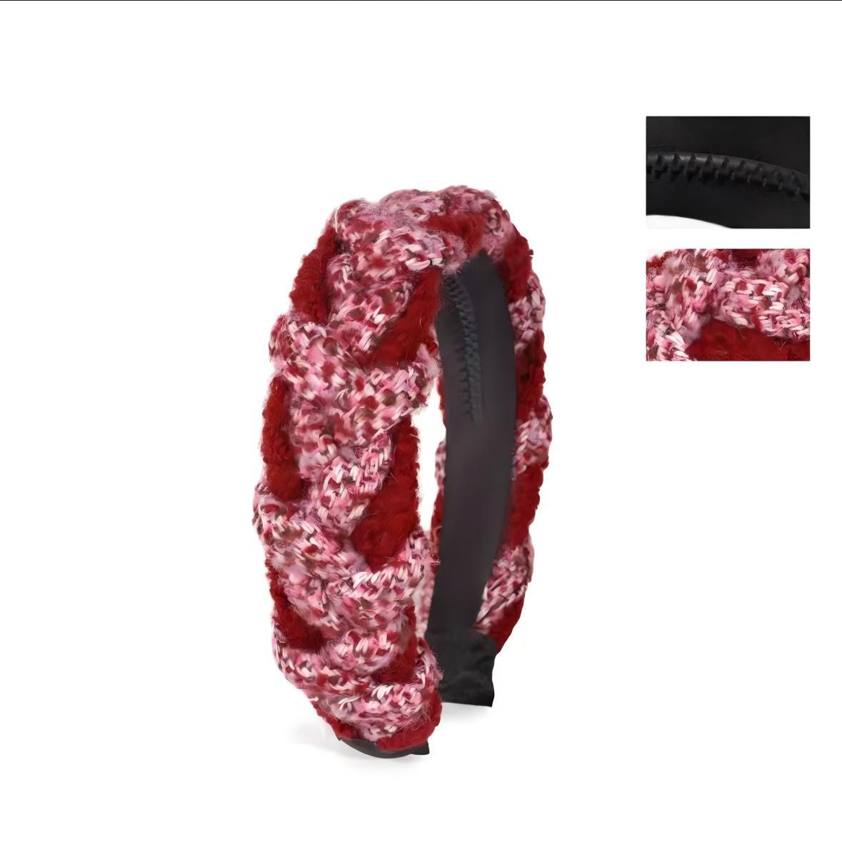 

Hairband woven fabric five strand braid versatile for autumn and winter