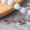 10pcs Stainless Steel Spacer Loose Bead Big Hole Beads Bamboo Drum Columnar Charm Pendant Bracelet Necklace DIY Jewelry Making