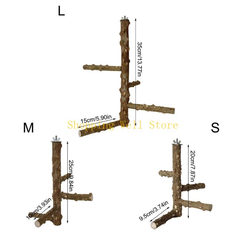 KX4B Interactively Bird Perches Stand Parrots Climbing Stand Chewable Accessory
