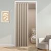 Karado Kobo Partition First Class 200cm 150cm 1 Accordion Door Tension Rod Cold Energy Cold Air Shape Memory Beige Curtain, Insulated, Noren,