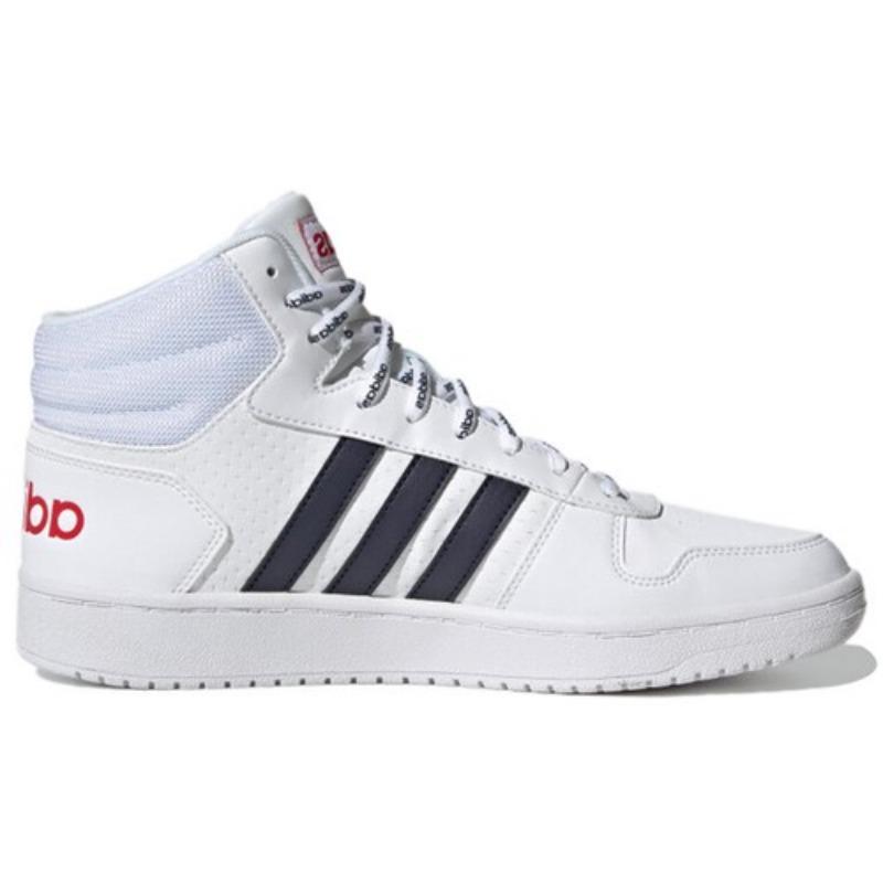adidas Hoops 2.0 Mid White Legend Ink - FY8616