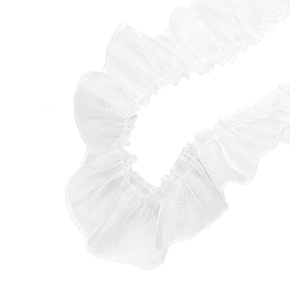 

New 5cm Wide Satin Ribbon Trim Satin Pleated Ruffle Trim Ruffled Edge DIY Lolita Dress Trim Dress Decoration белый