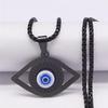 1pc Collier Yeux Bleus Maléfiques Acier Inoxydable Yeux Turcs Bijoux Grecs Yeux Maléfiques