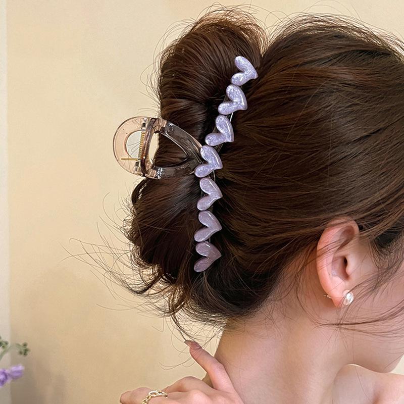 Elegant Large Hair Claw Clip for Thick Hair - High-End Korean Updo Shark Clip
