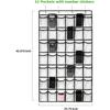 42 Clear Pockets Classroom Pocket Chart for Cell Phones and Calculator, Pocket Chart Organizer for Classroom Phone Storage Holder with 42 Number