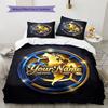 Club America Custom Name Pattern Bedding Quilt Set Quilt Cover Pillowcase Home Birthday Gift(1 * duvet cover + 2 * pillowcase, without core)