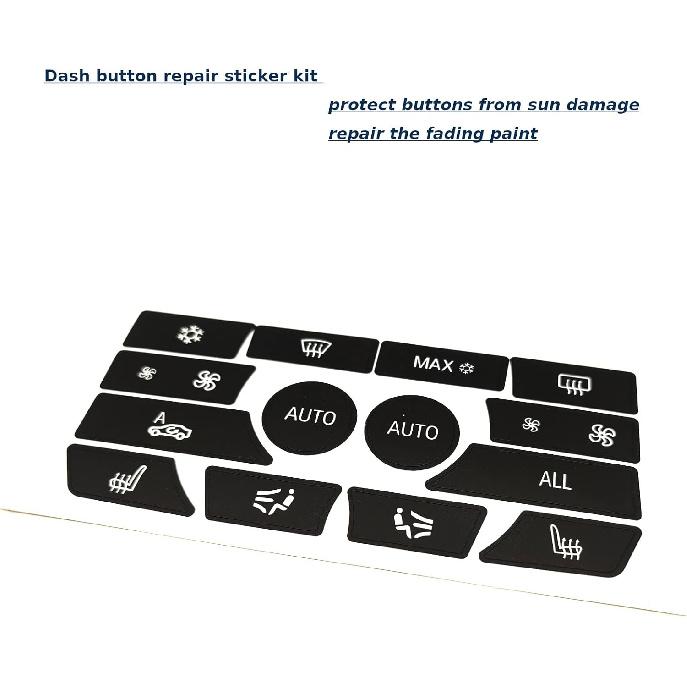 AtticZone AC Button Stickers Dash Panel Control Repair Decals Compatible with BMW 3 Series 5 Series 7 Series (5 Series 2009-2015)