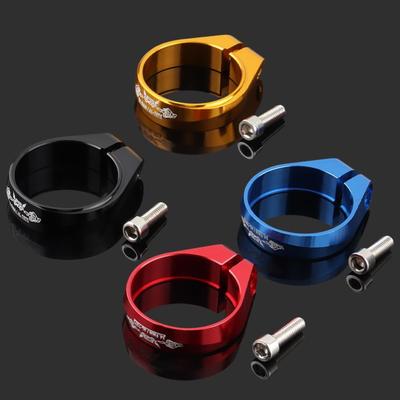 Aluminum Alloy Bike Seat Post Clamp Ultralight Colorful Bicycle Seatpost Clamp 34.9mm Screw Lock Quick Release Clamp