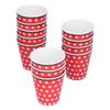12pcs/Set Melamine Cup Imitation Porcelain Beverage Mug for Restaurant Student School Red
