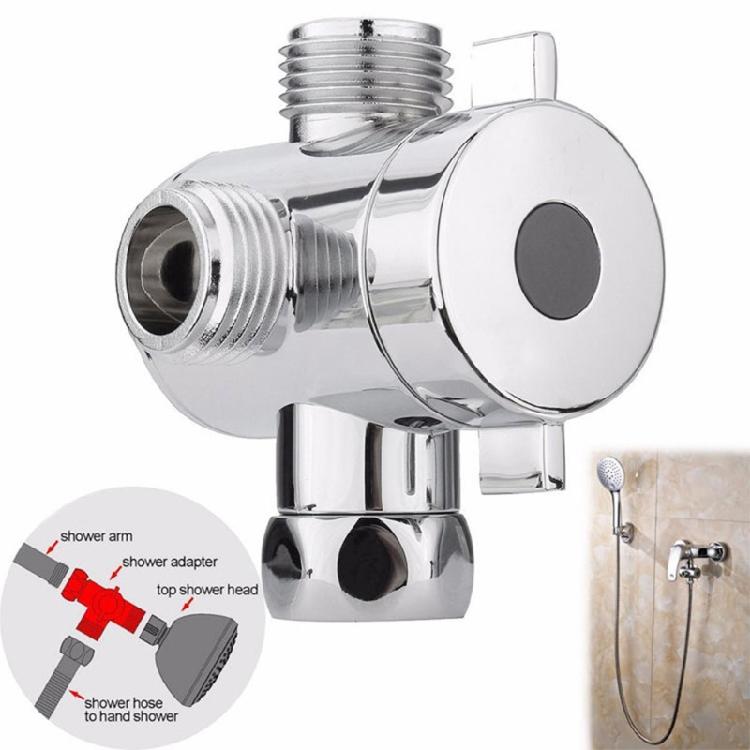 3 Way Shower for Head Diverter Adapter Connector Sprayer Arm Mount Bathroom Tool